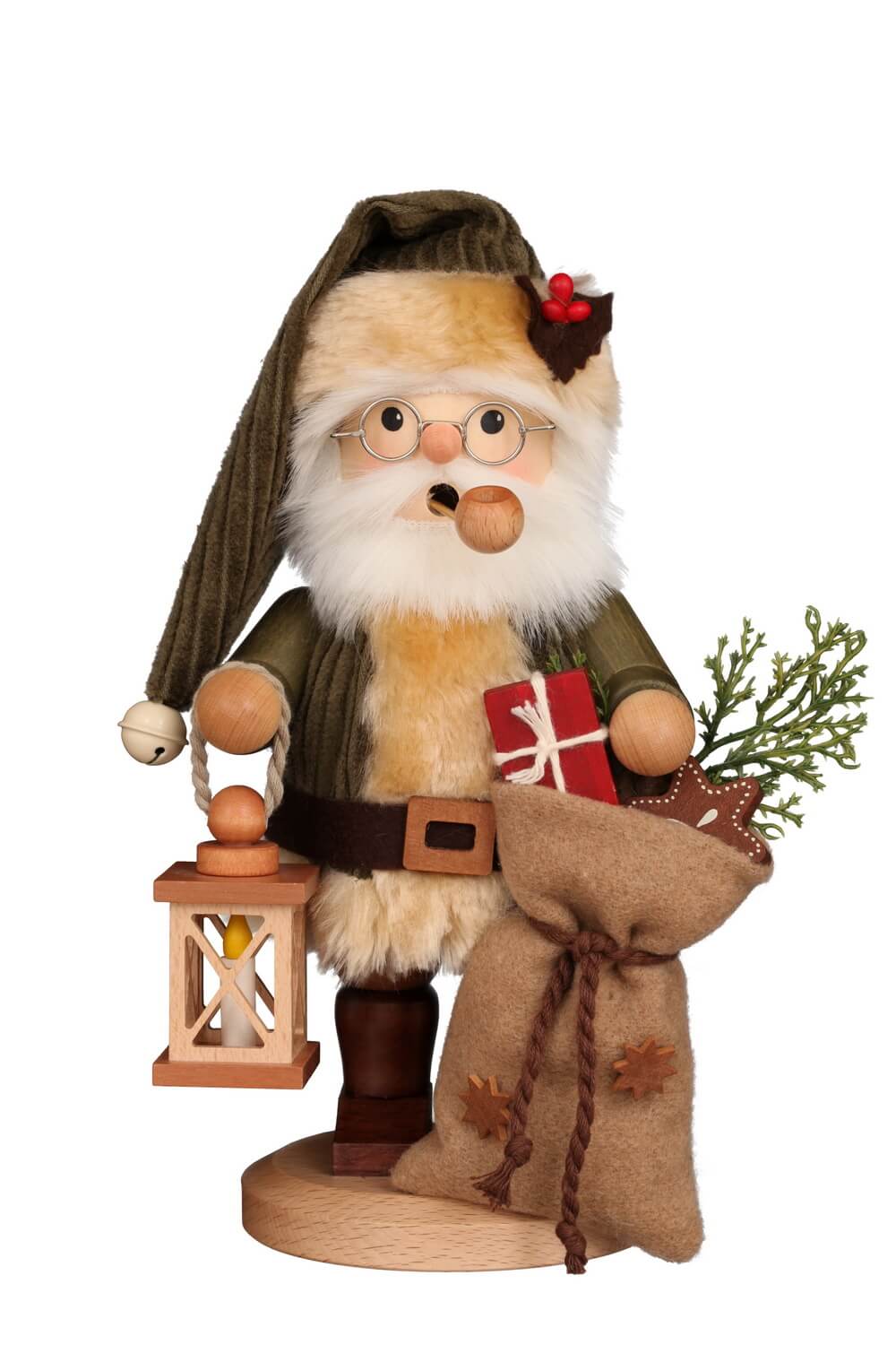 Incense Smoker Santa Claus with Gifts, 9.84 inch/ 25 cm by Christian Ulbricht, Made in Germany