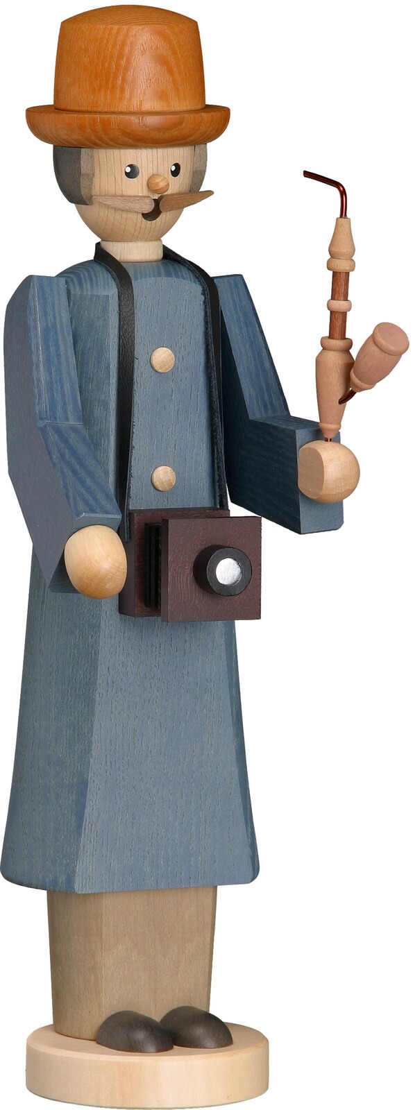 Smoking man photographer, 31 cm by Seiffener Volkskunst eG