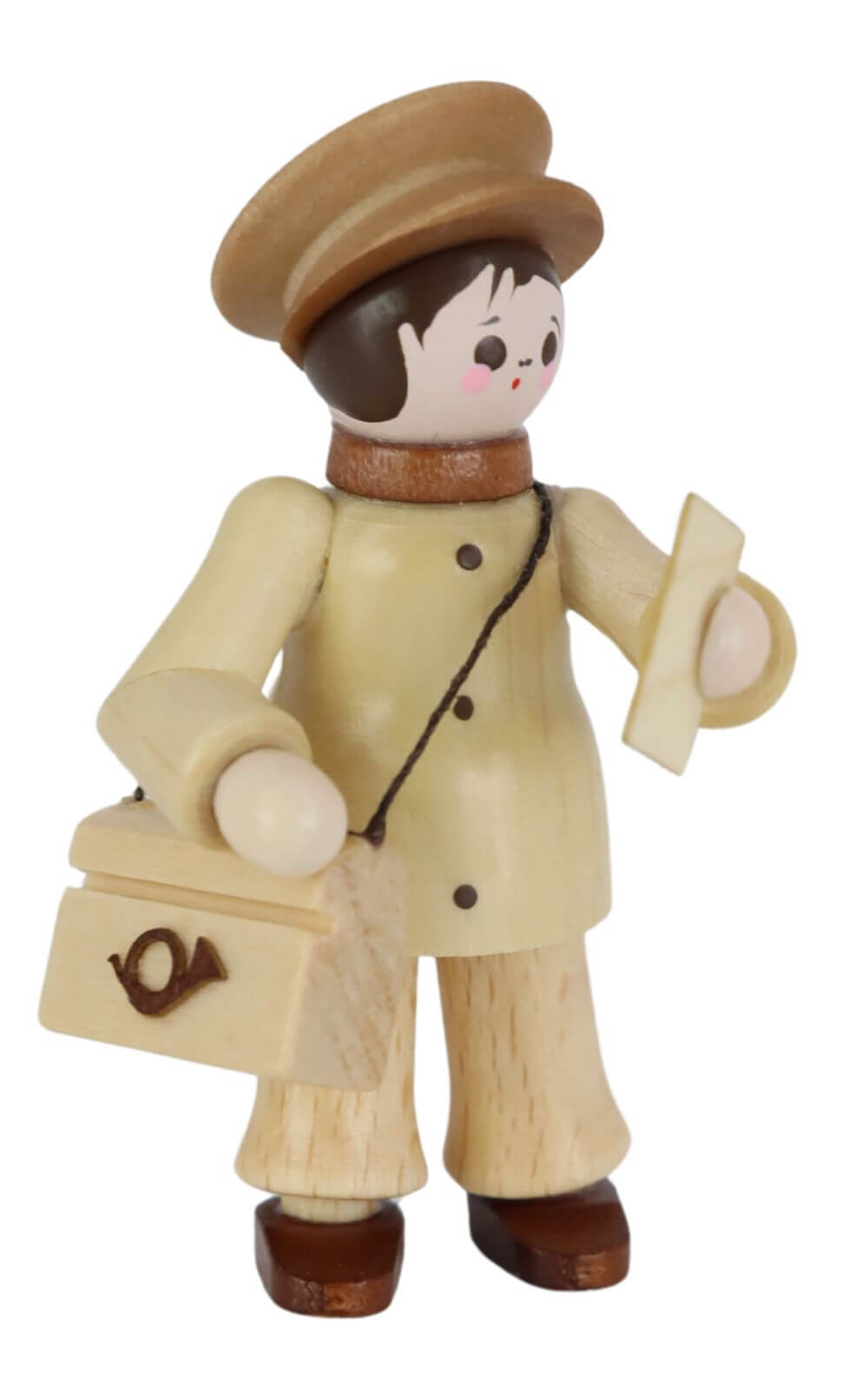 Miniature letter carrier, natural, 6 cm by Romy Thiel