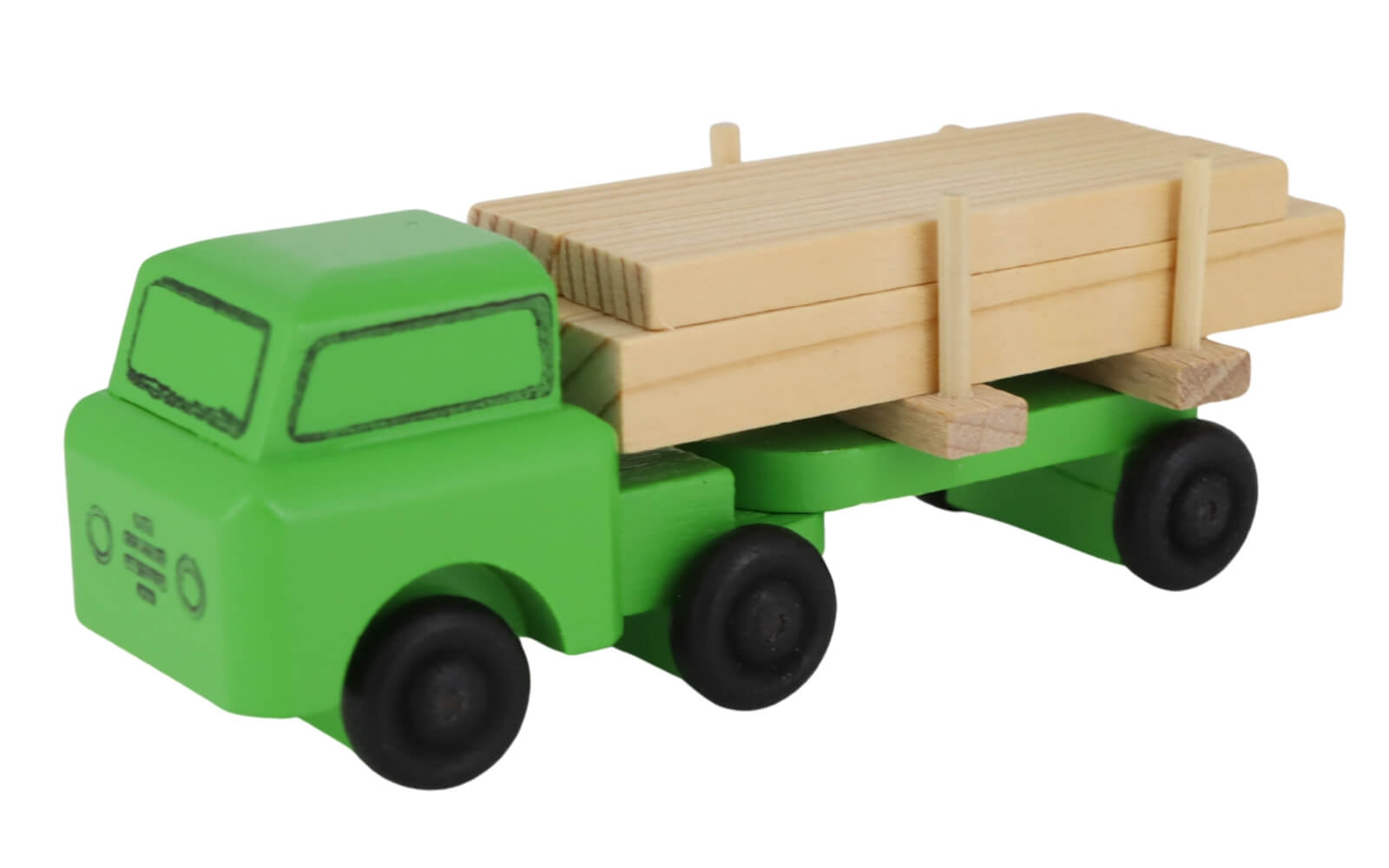 Wooden toy truck lumber, colored, 8 cm by Robbi Weber_2
