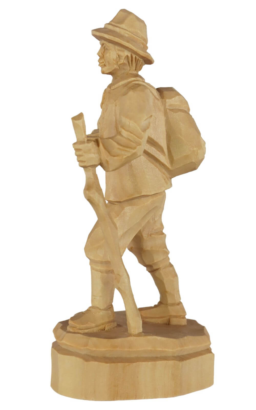 Hiker, carved, natural, 12 cm by Schnitzkunst aus dem Erzgebirge_2