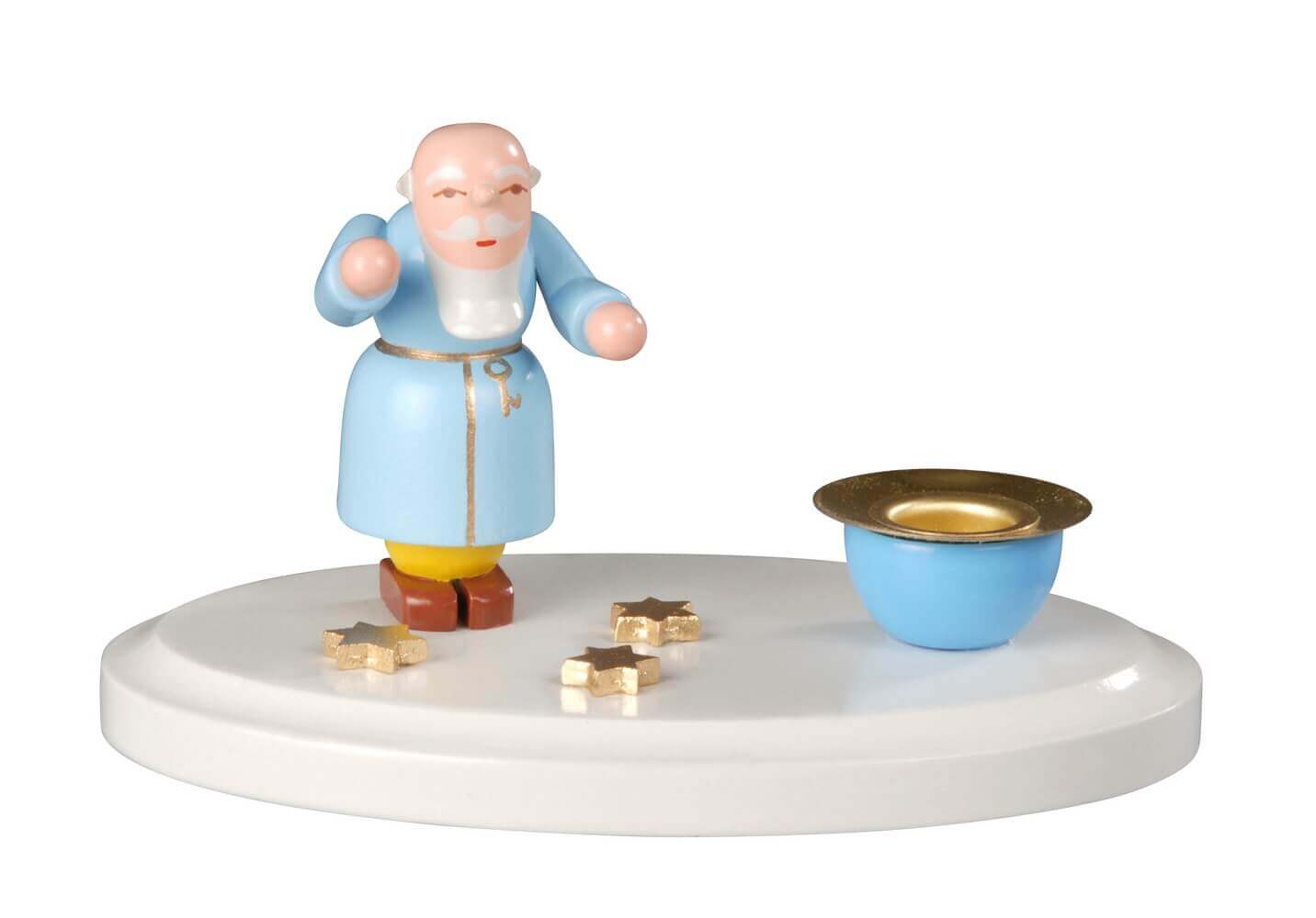 Candle holder Petrus, colored, 11 cm by Albin Preißler