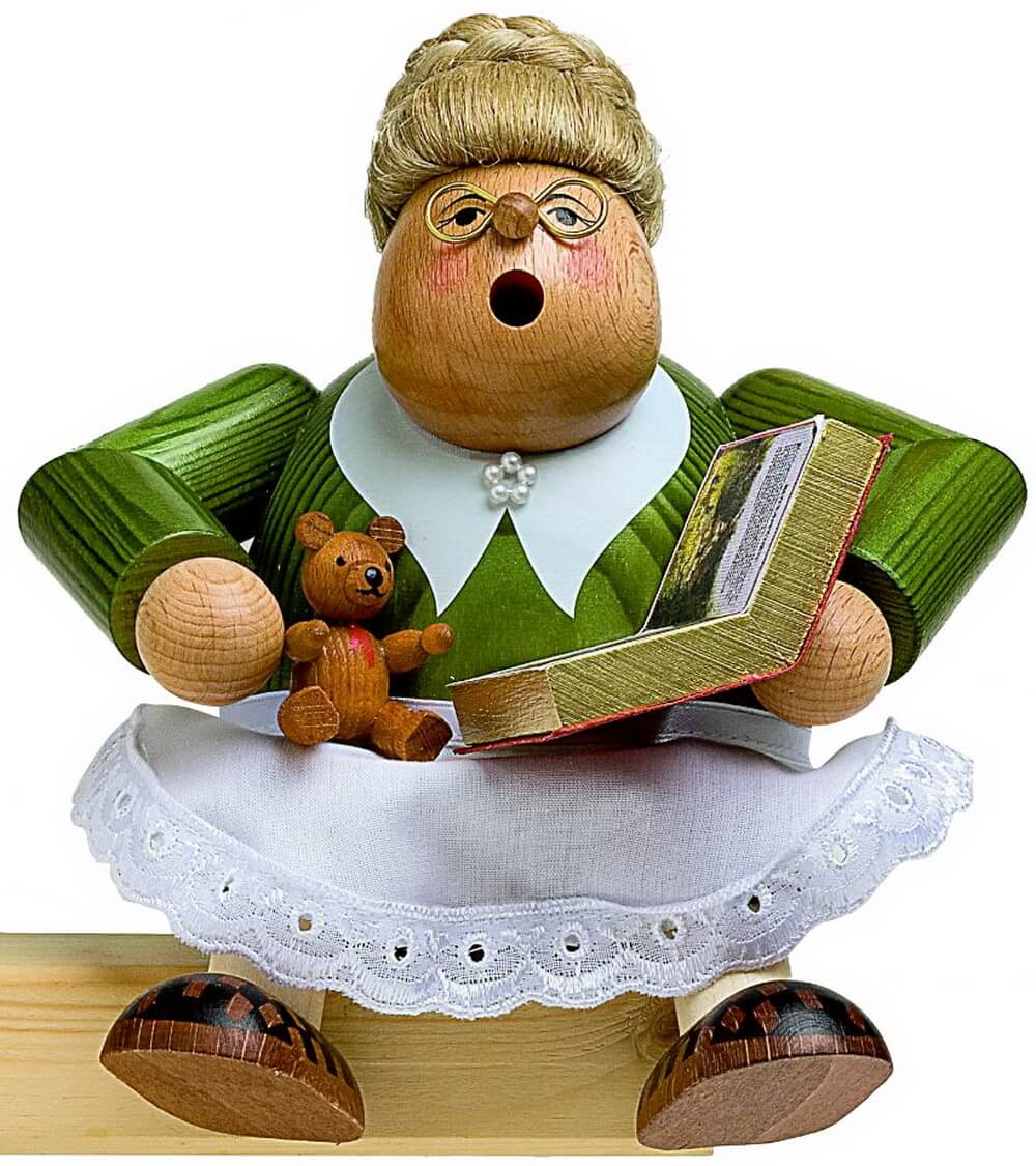 Smoking man edge stool fairy tale aunt, 16 cm by KWO