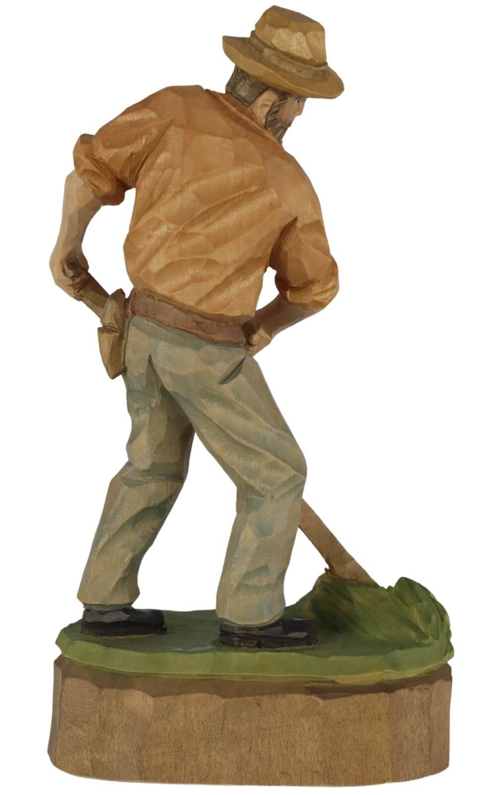 Farmer with scythe, coloured, 12 cm, carved by Schnitzkunst aus dem Erzgebirge_1