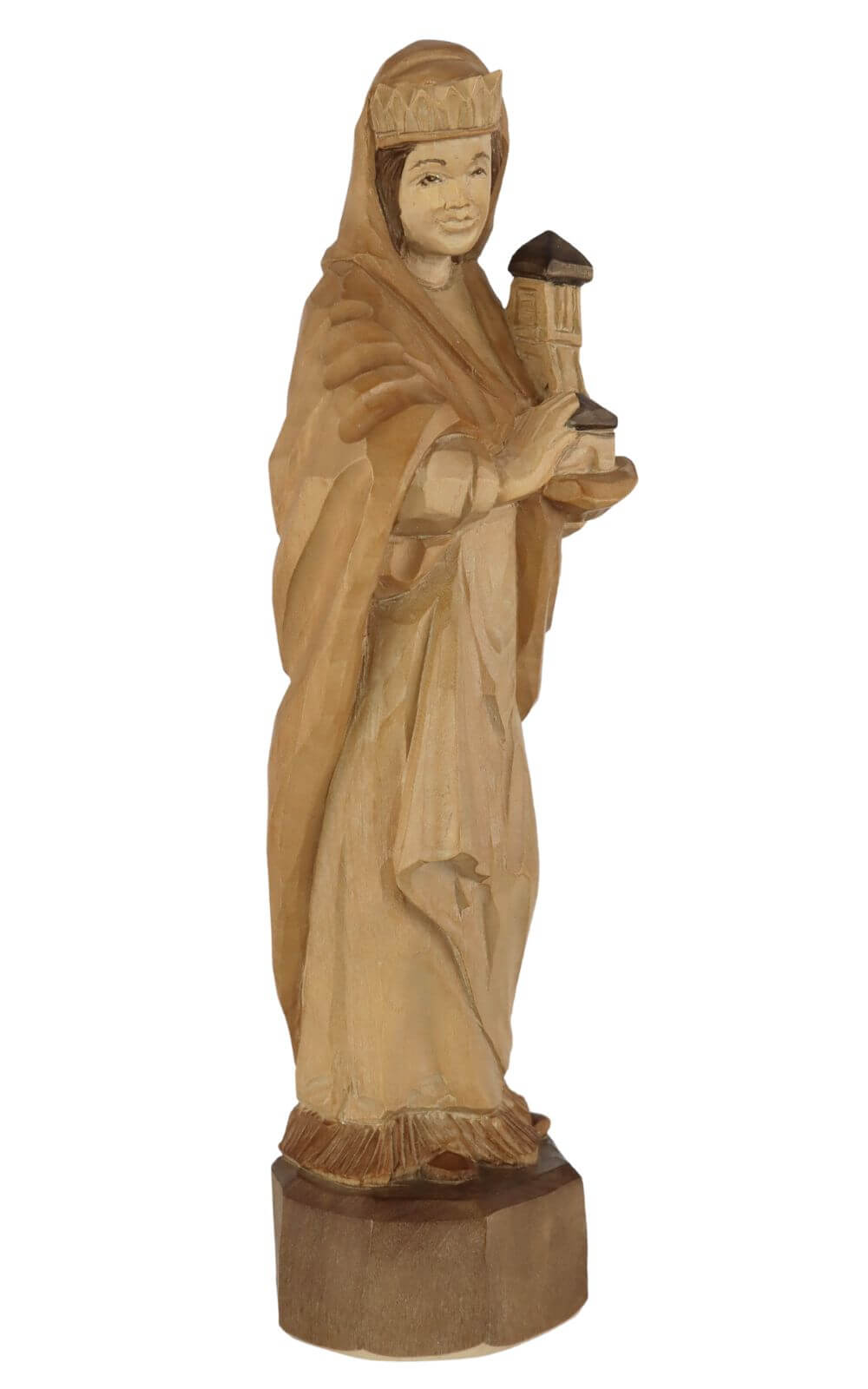Heilige Barbara, 40 cm, coloured by Schnitzkunst aus dem Erzgebirge_1