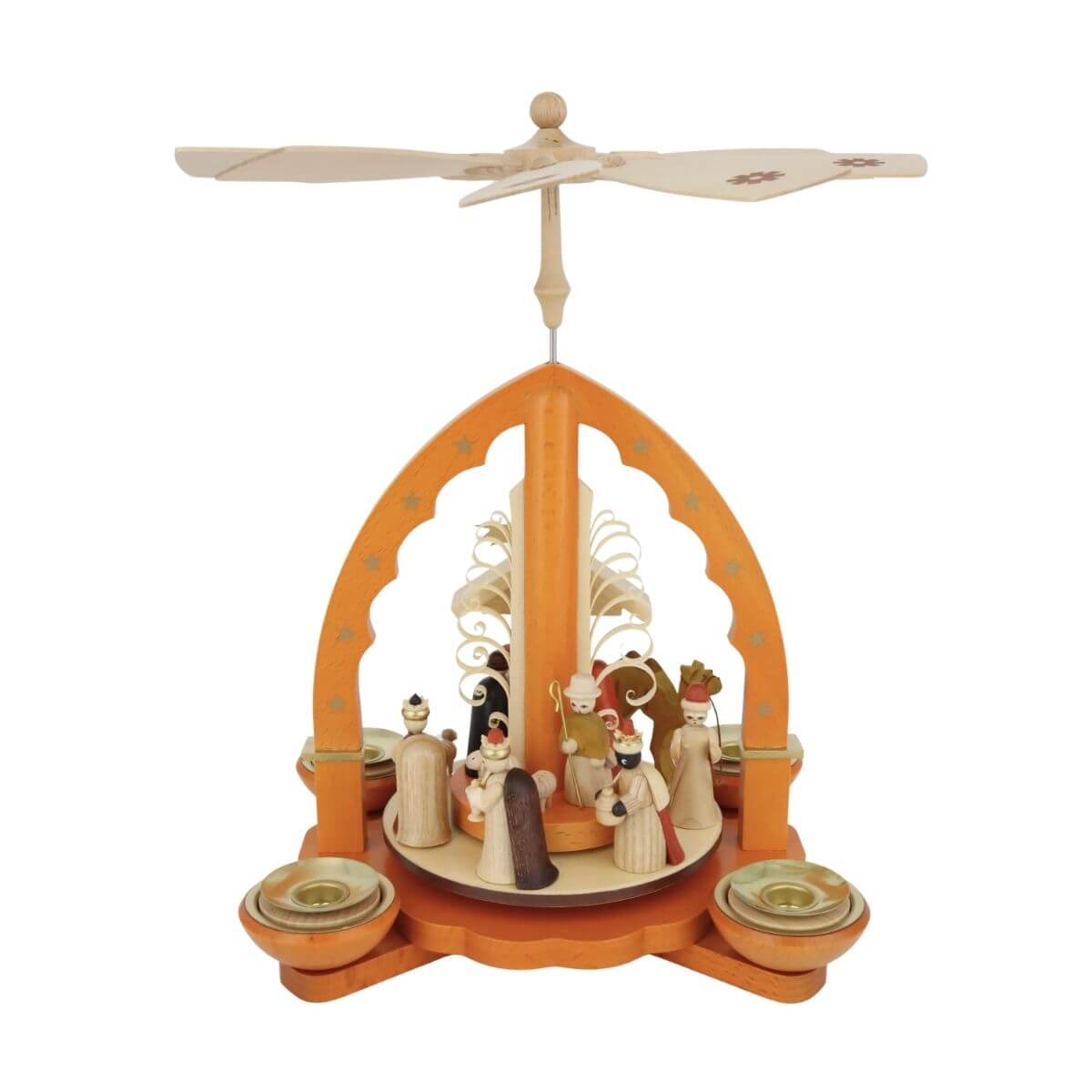 Pyramid of the Nativity for tea lights and candles by Richard Glässer