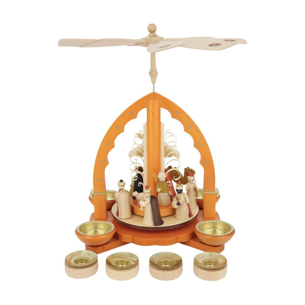 Pyramid of the Nativity for tea lights and candles by Richard Glässer