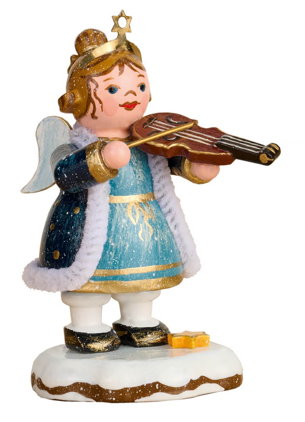Winter Child Sky Child with violin by Hubrig Folk Art