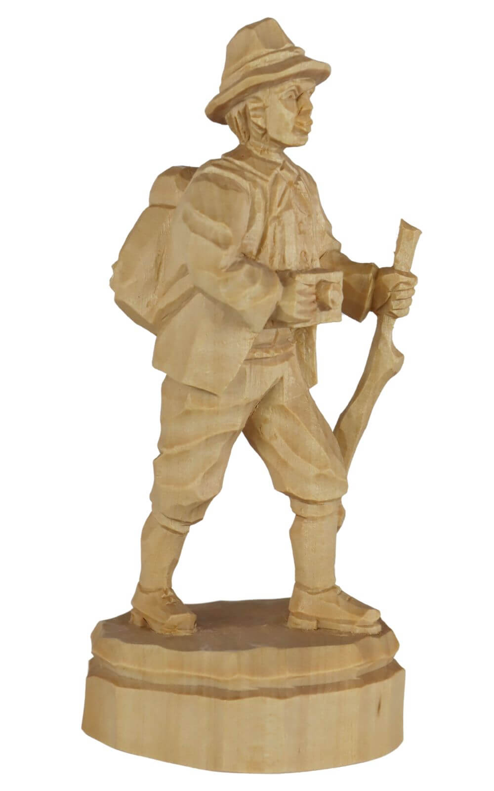 Hiker, carved, natural, 12 cm by Schnitzkunst aus dem Erzgebirge_1