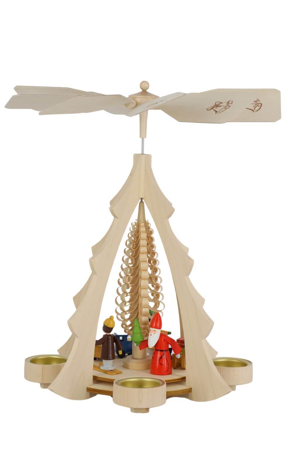 Tea light pyramid with Santa Claus, 33 cm by Volker Zenker_1