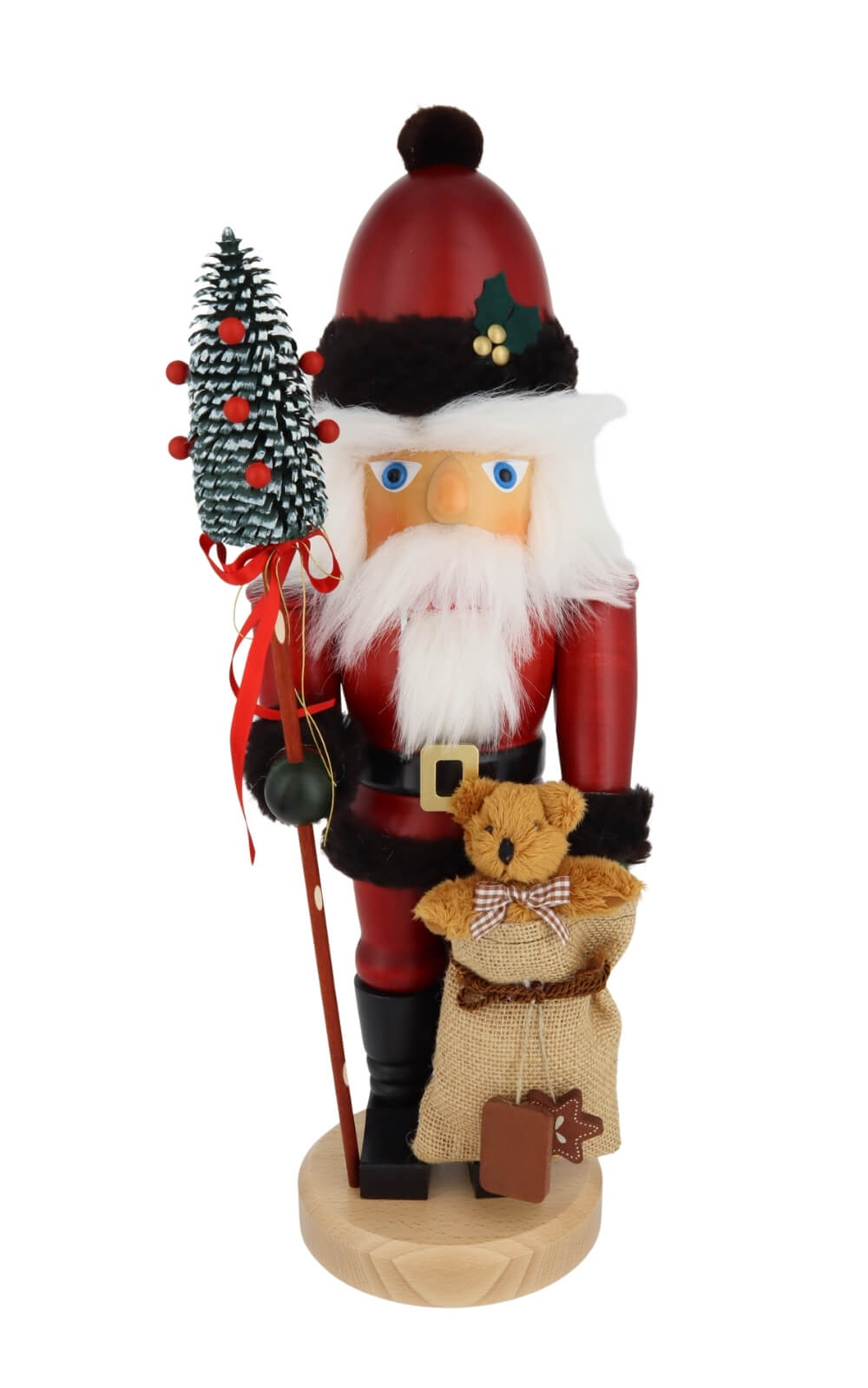 Nutcracker Santa Claus with Teddy Bear, 45 cm / 17,7 inches by Christian Ulbricht