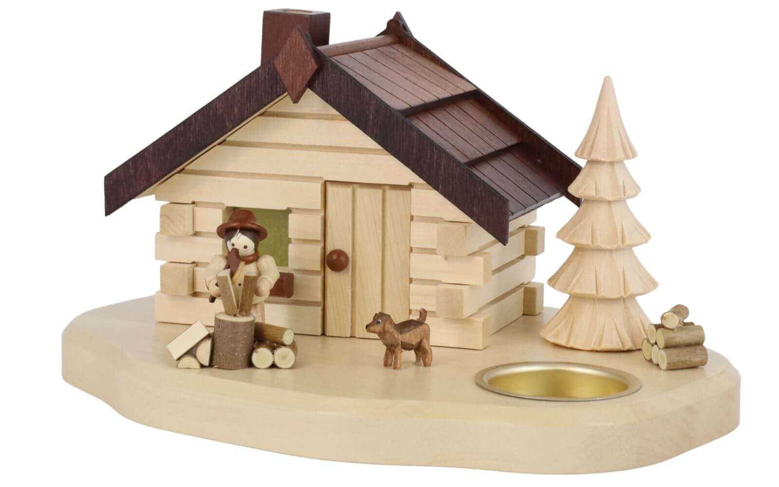 Smoking house wood chopper with tea light by Romy Thiel_1