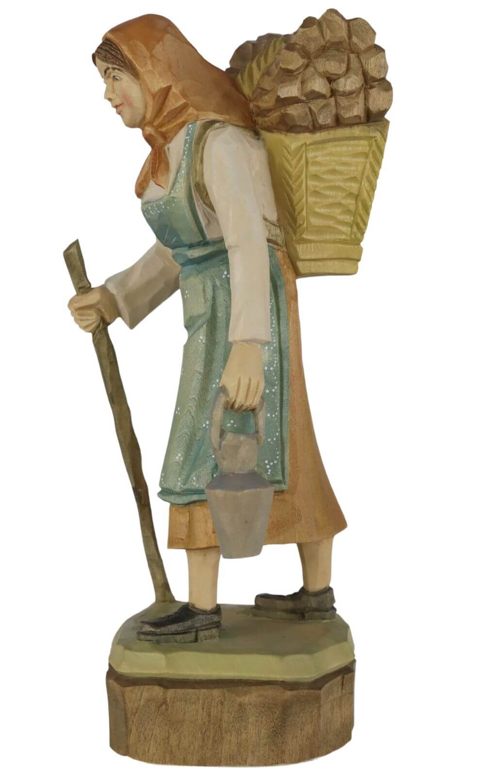Forest woman, carved, colored, 32 cm by Schnitzkunst aus dem Erzgebirge_2