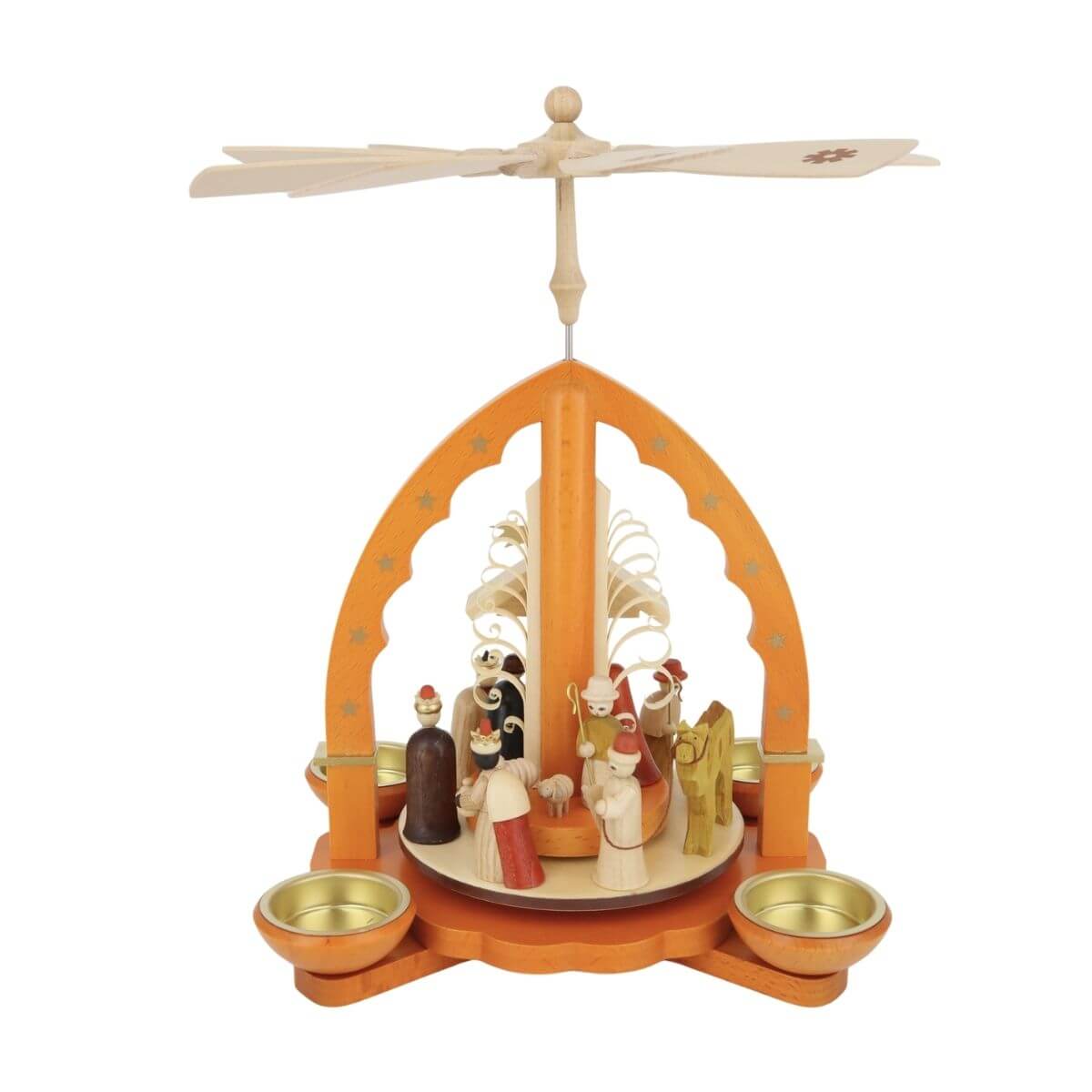 Pyramid of the Nativity for tea lights and candles by Richard Glässer
