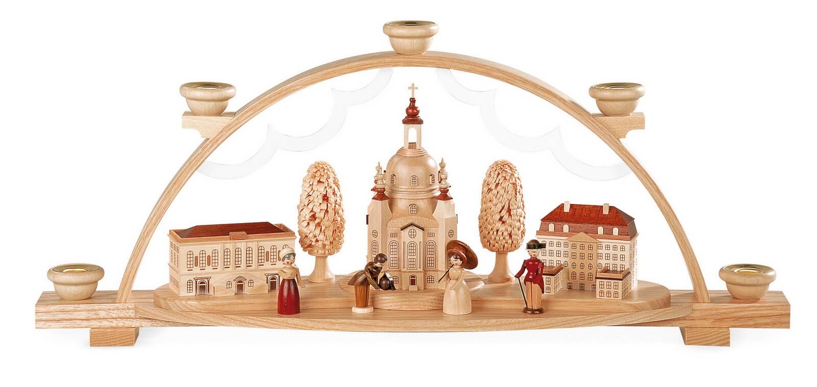 German Candle Arch Frauenkirche Dresden for Wax Candles, 47 cm / 18.5 in by Müller Kleinkunst