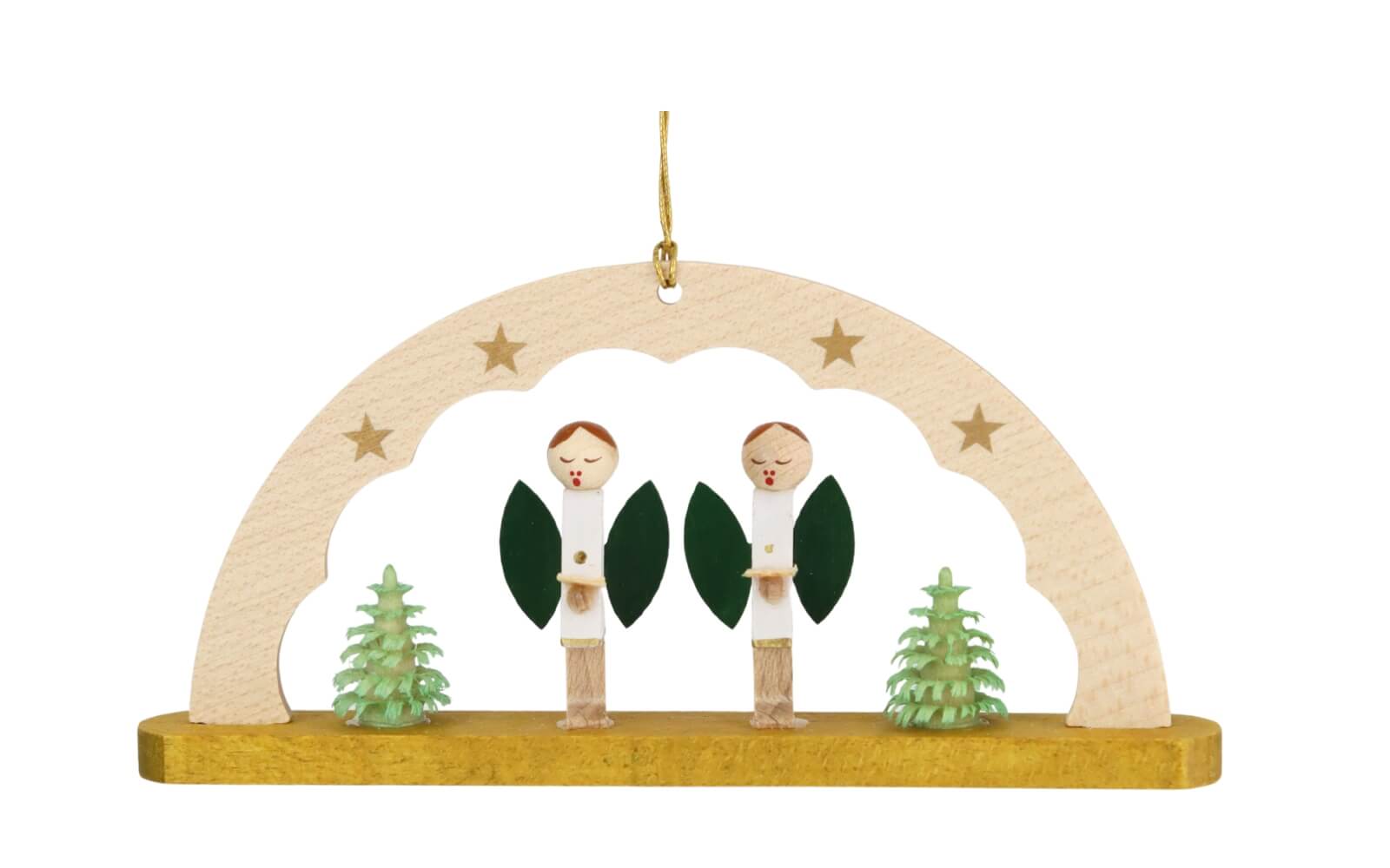 Christmas tree decoration Schwibbogen with angel, 11 cm / 4,3 inch by Richard Glässer_1