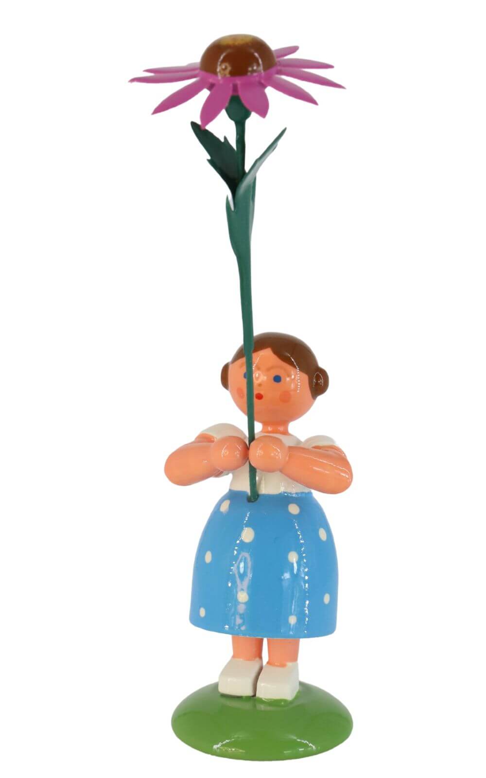 Flower girl with red sun hat, 12 cm by HODREWA Legler