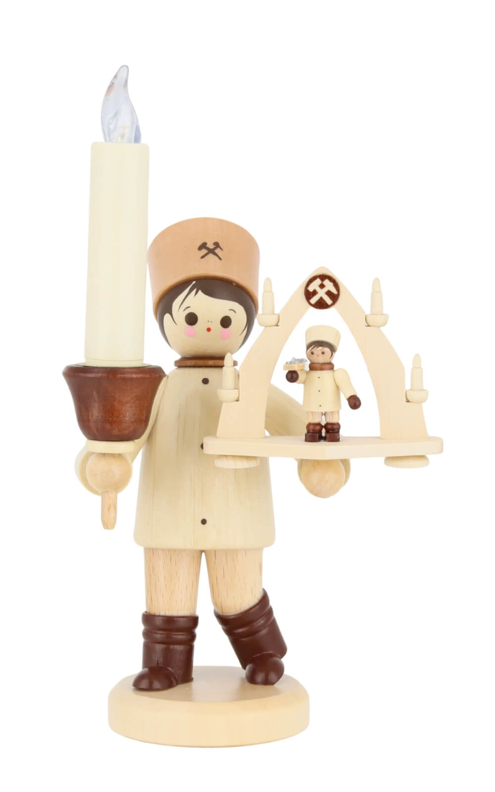 Miner with bow and lumix candle, 1475.5 in cm by Romy Thiel_1