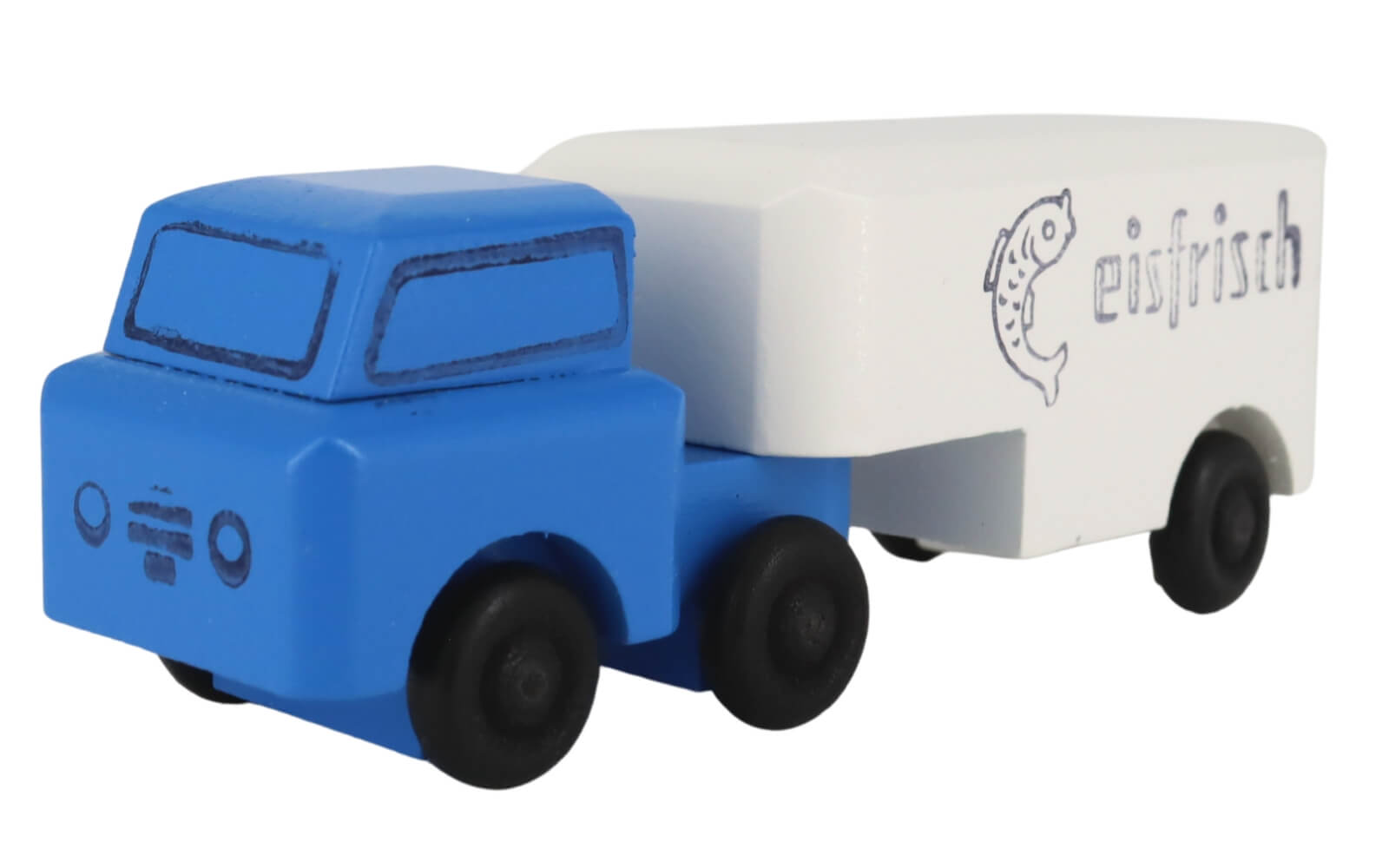 Wooden toy truck refrigerated transporter, coloured by Robbi Weber_1