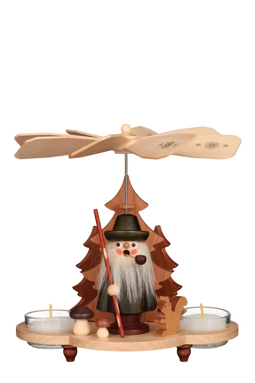 Christmas pyramid woodman, 20 cm, natural by Christian Ulbricht