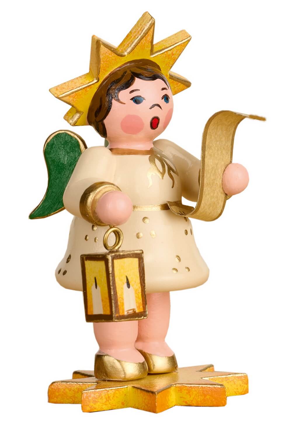 Christmas Angel Star Child Good News, 5 cm by Hubrig Volkskunst