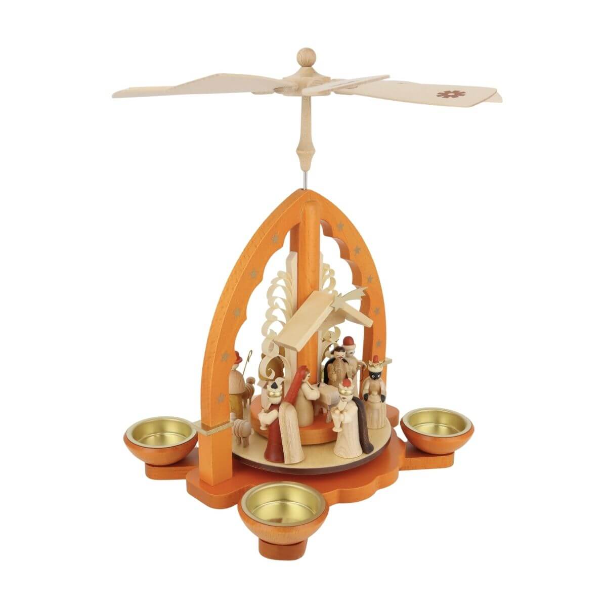 Pyramid of the Nativity for tea lights and candles by Richard Glässer