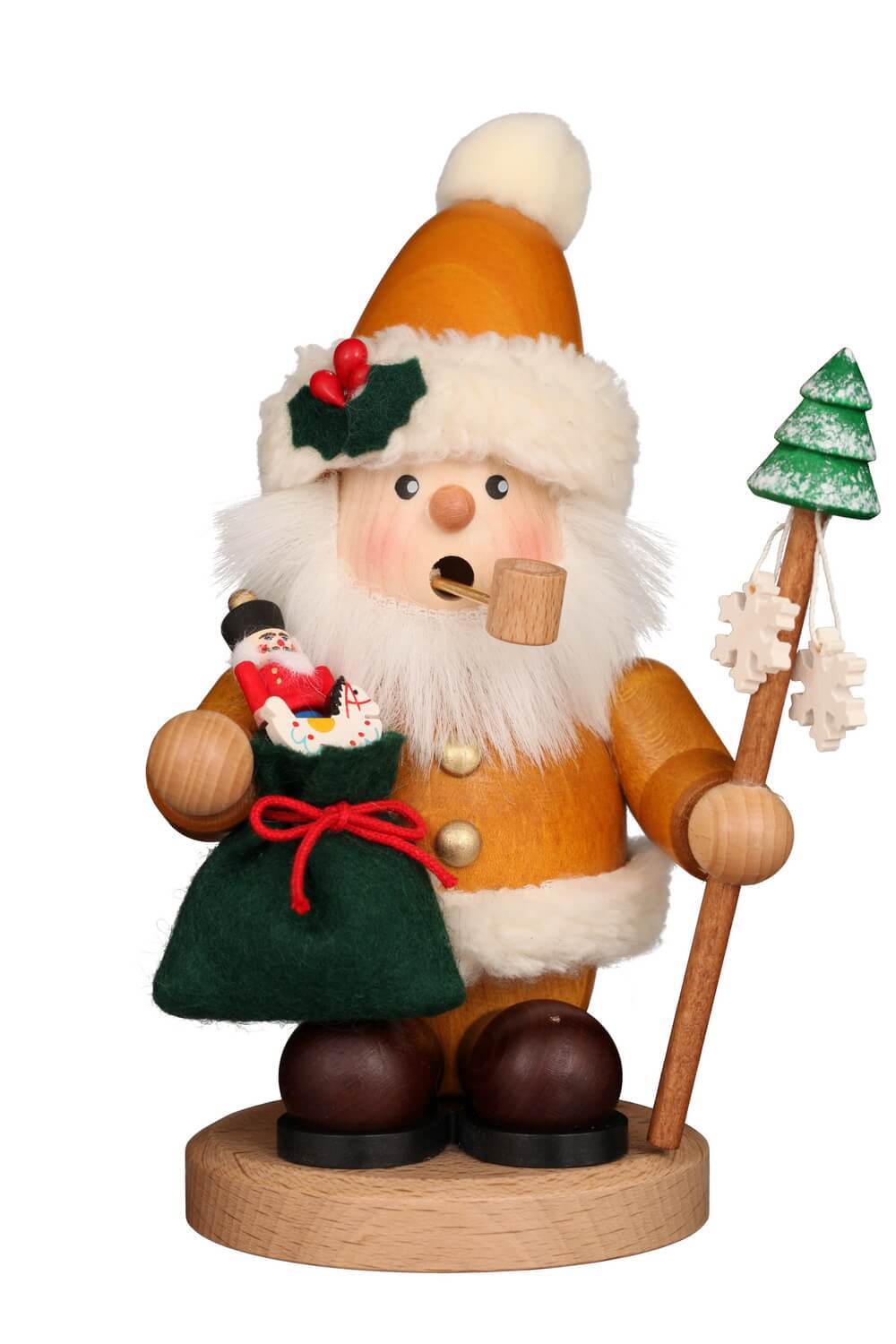 German Incense Smoker Santa Claus, 17 cm (6.7 inches) by Christian Ulbricht, Made in Germany