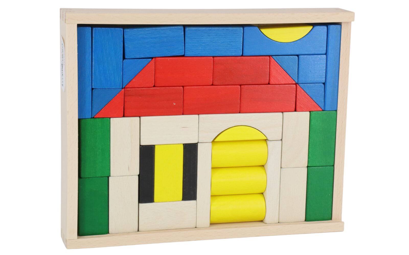 Building set house with 41 building blocks, colored by Ebert GmbH_1
