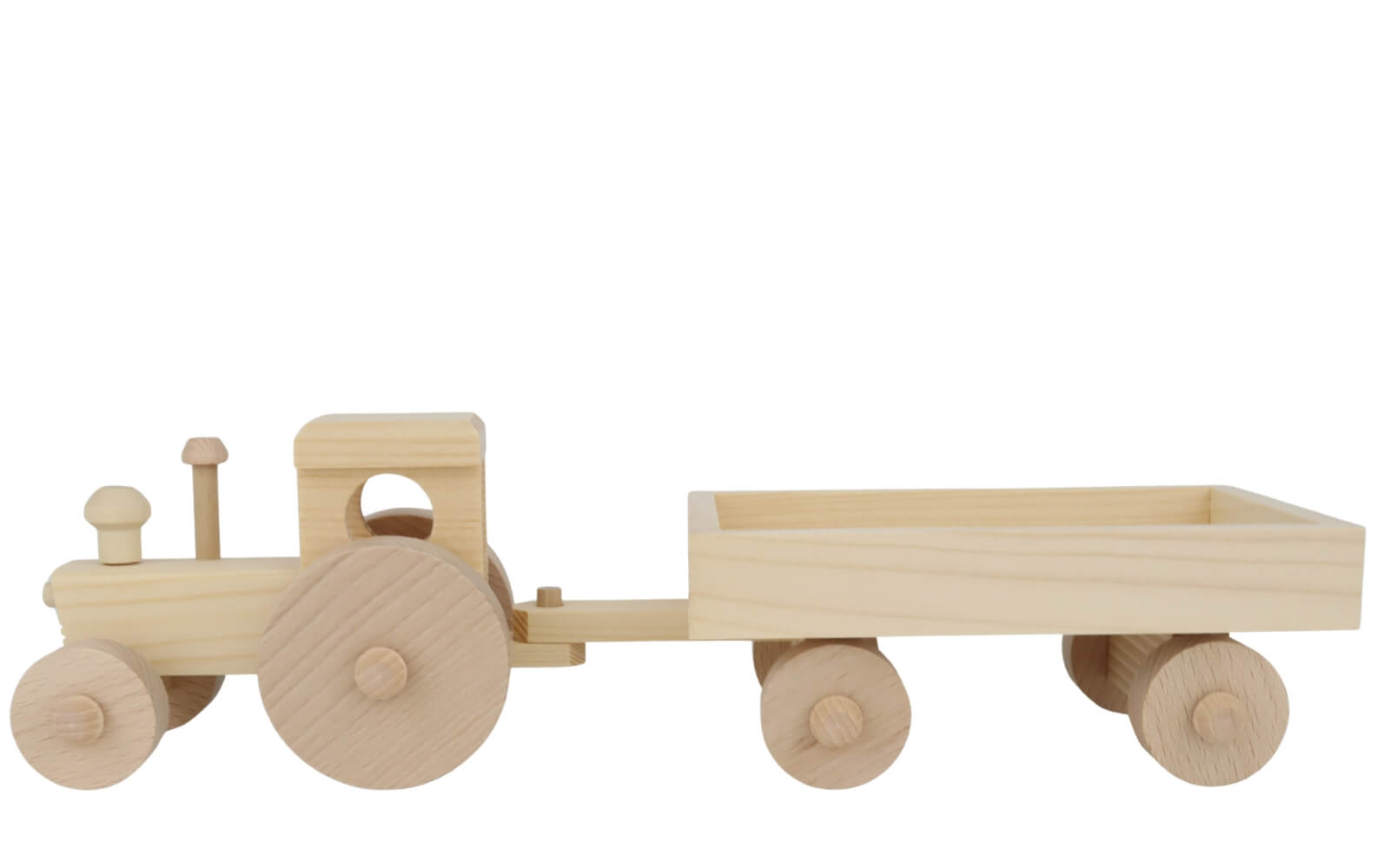 Wooden tractor with trailer by Robbi Weber_1