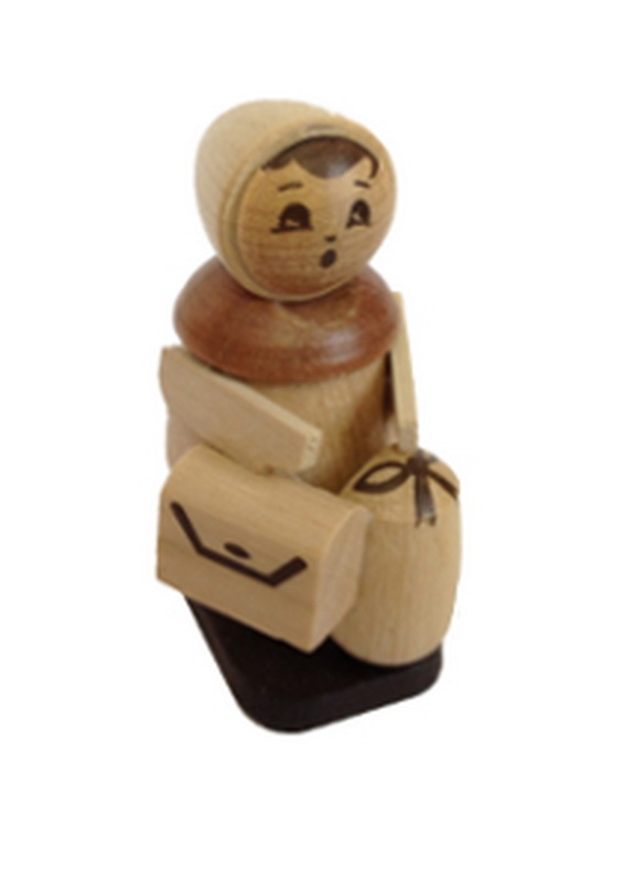 Miniature vacation child, nature, 4 cm by Spielwarenmacher Günther