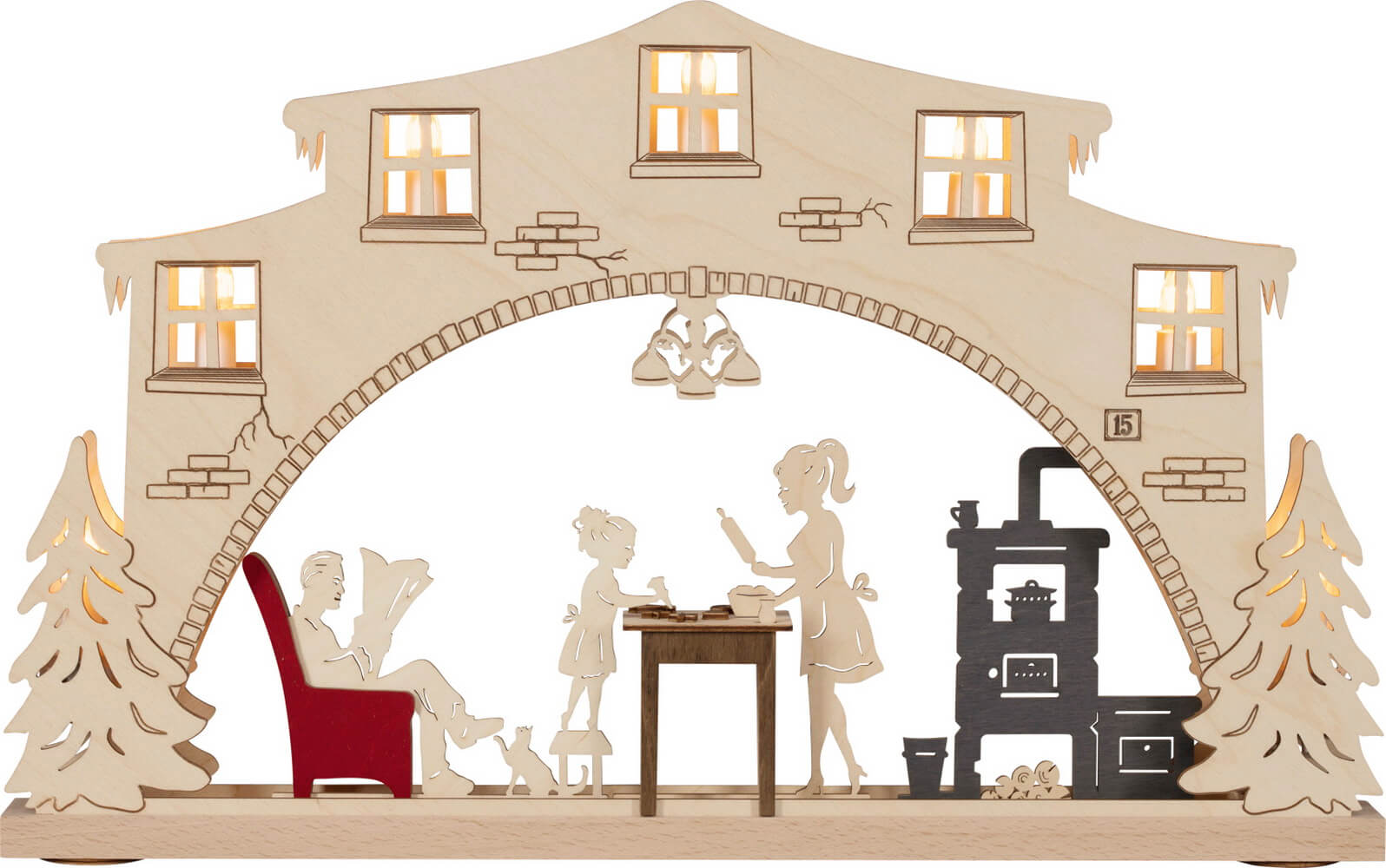 LED Candle Arch Christmas Bakery, 52 cm by Weigla