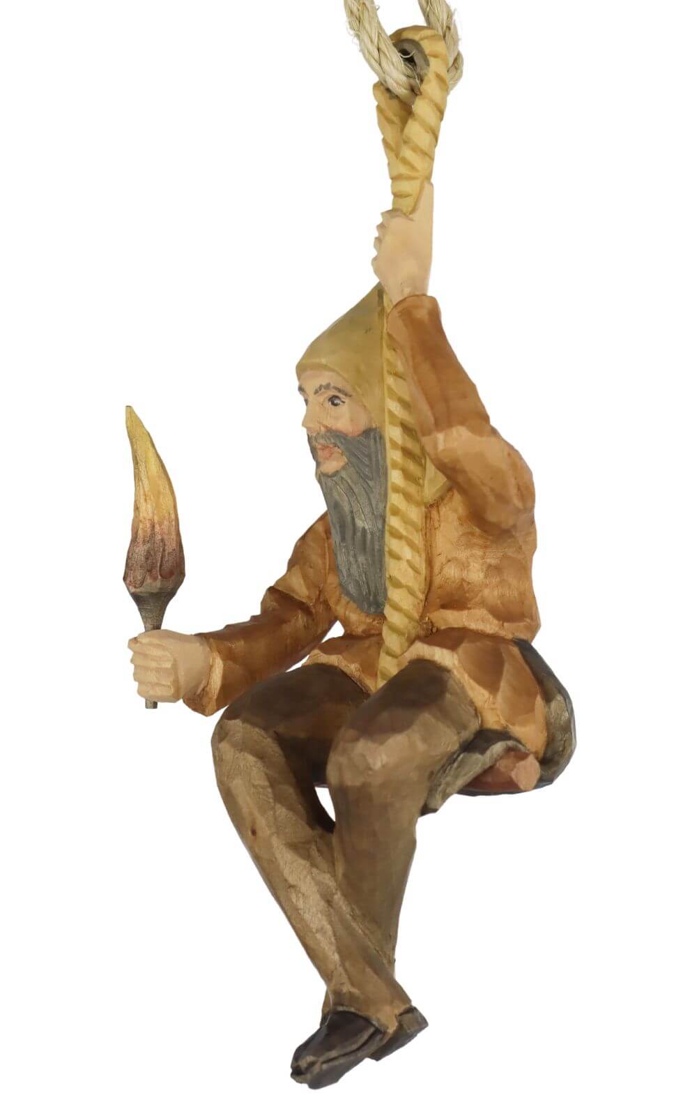 Rope ride, carved, coloured, 18 cm by Schnitzkunst aus dem Erzgebirge_1