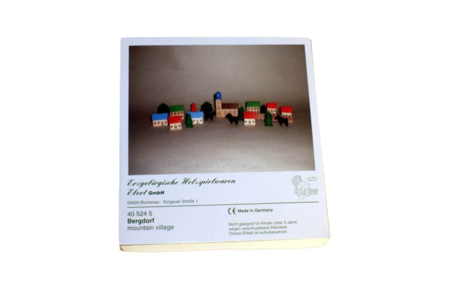 Wooden toy mountain village in a box, coloured by Ebert GmbH_1