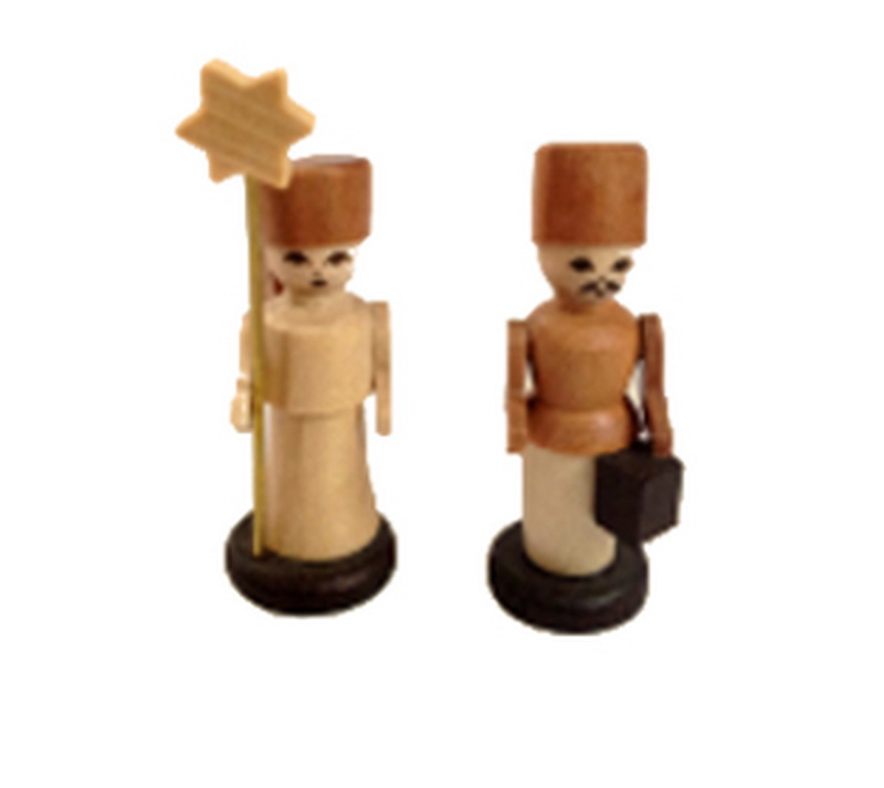 Miniature angel and miner, 4 cm by Spielwarenmacher Günther