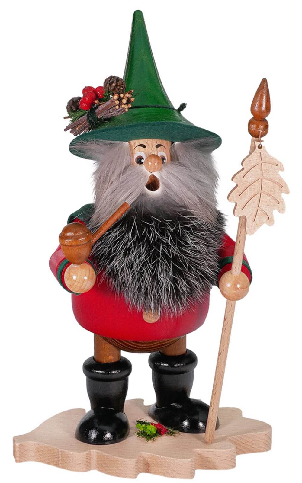 Smoking gnome oak leaf, 25 cm by DWU