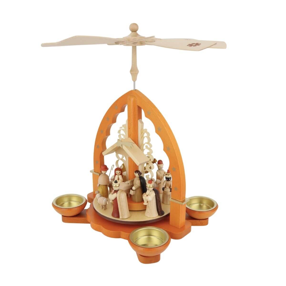 Pyramid of the Nativity for tea lights and candles by Richard Glässer