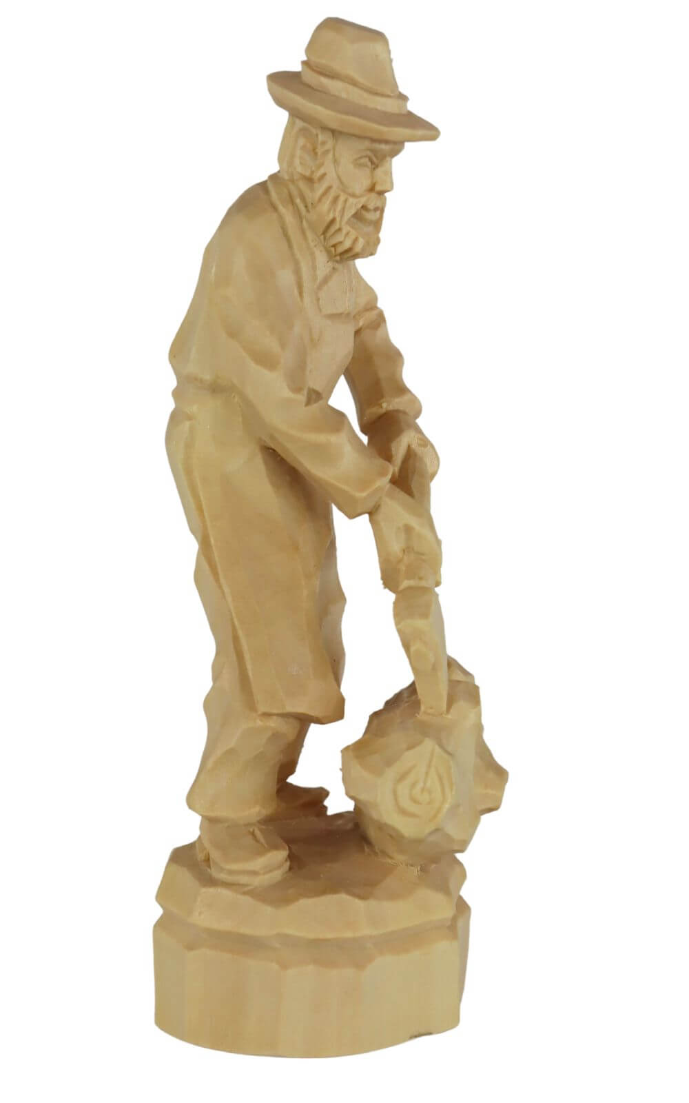 Lumberjack, carved, natural, 20 cm by Schnitzkunst aus dem Erzgebirge_2
